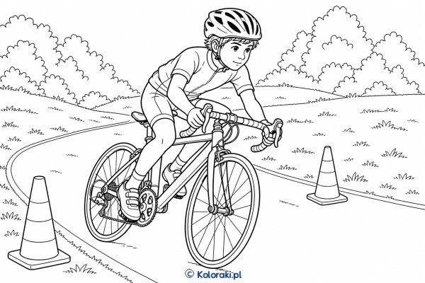 Kolarstwo – kolorowanka sportowa