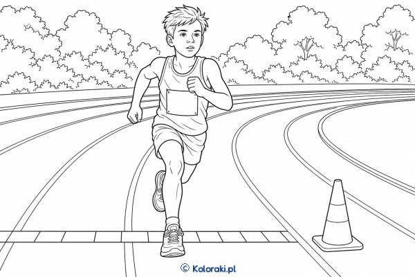 Bieganie – kolorowanka sportowa