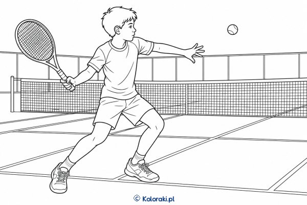 Tenis – kolorowanka sportowa