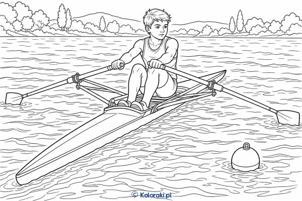 Wioślarstwo – kolorowanka sportowa