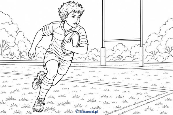 Rugby – kolorowanka sportowa