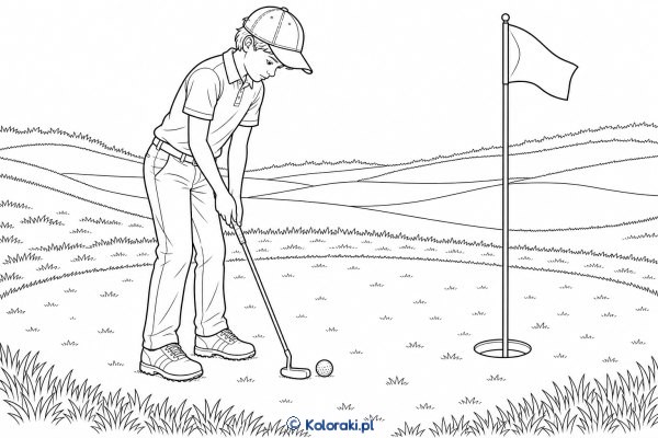 Golf – kolorowanka sportowa