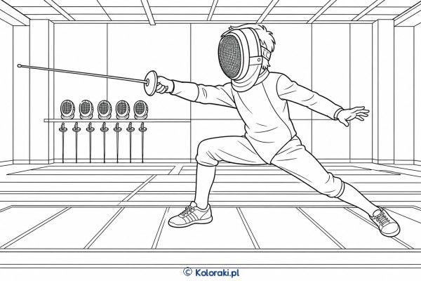 Szermierka – kolorowanka sportowa