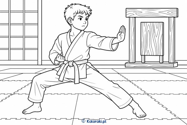 Karate – kolorowanka sportowa