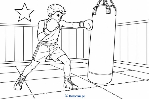 Boks – kolorowanka sportowa