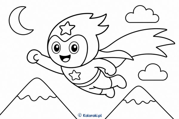 Kapitan Kometa – superbohaterska kolorowanka