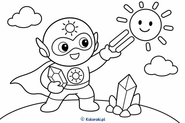 Kapitan Helios – superbohaterska kolorowanka