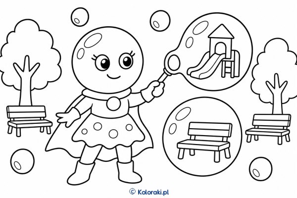 Pani Bańka – superbohaterska kolorowanka