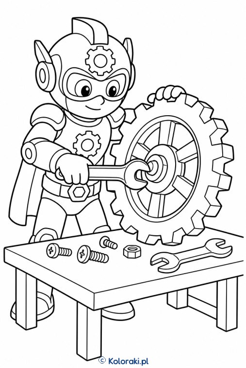 Strażnik Mechanik – superbohaterska kolorowanka