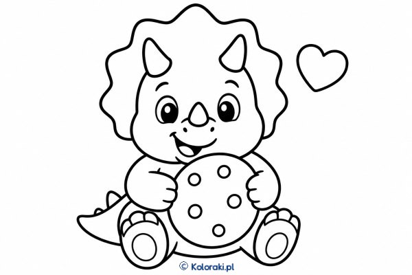Triceratops niesie ciasteczko