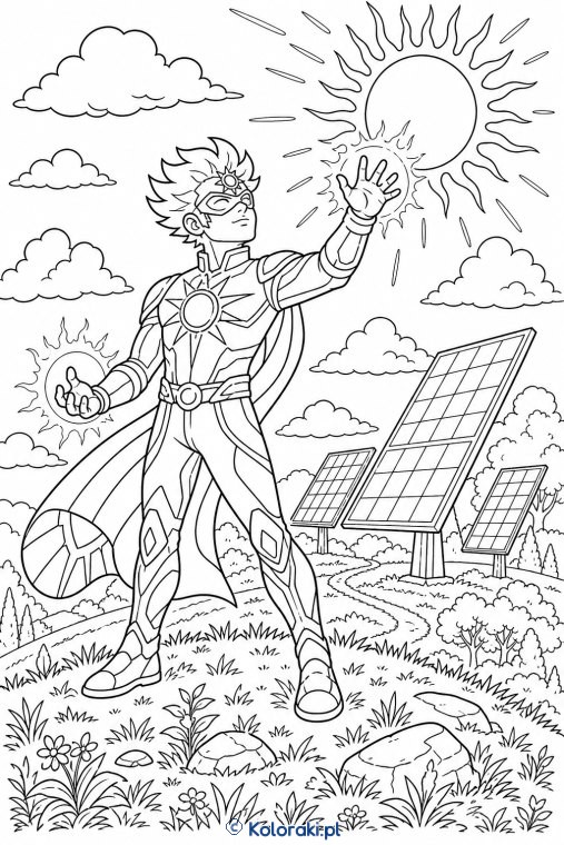 Kapitan Solar – superbohaterska kolorowanka