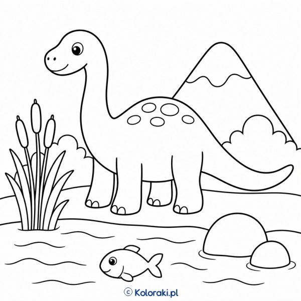 Brontozaur nad rzeką
