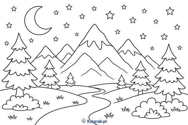 Nocne Niebo nad Górami