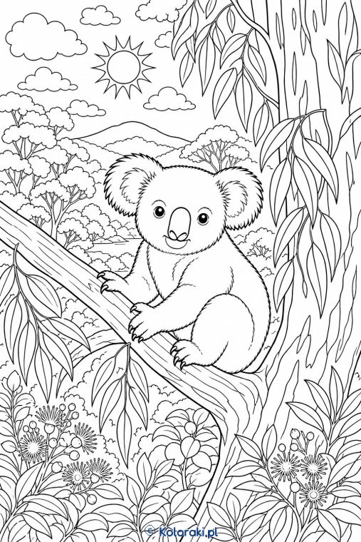 Koala na Eukaliptusowej Gałęzi