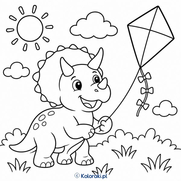 Triceratops puszcza latawiec