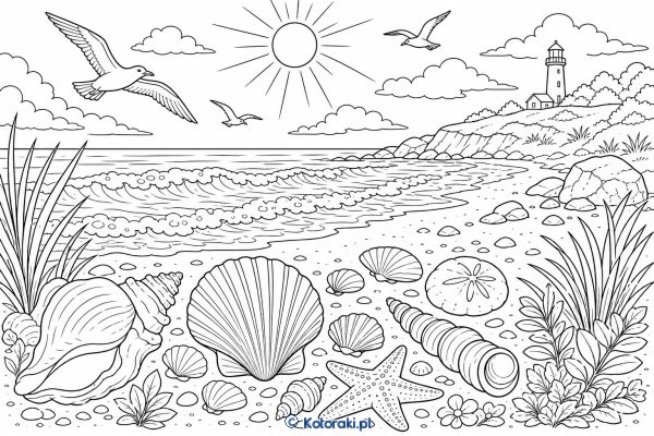 Muszelki na Letniej Plaży