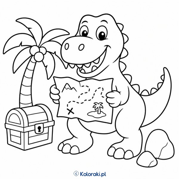 Tyranozaur z mapą skarbów