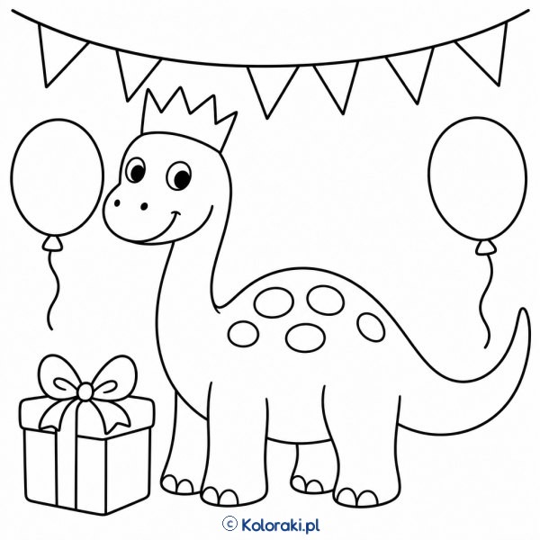 Brontozaur świętuje Dzień Dinozaura