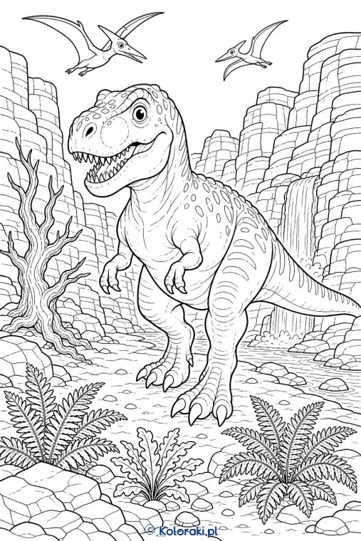 Tyranozaur w pradawnym kanionie