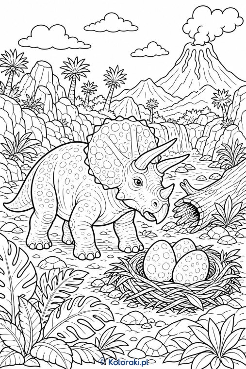Triceratops broni gniazda