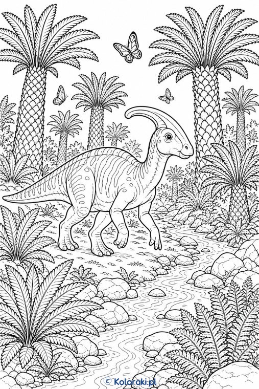 Parasaurolof w lesie sagowców