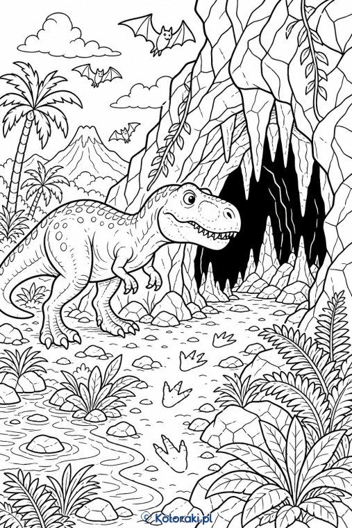 Tyranozaur odkrywa jaskinię
