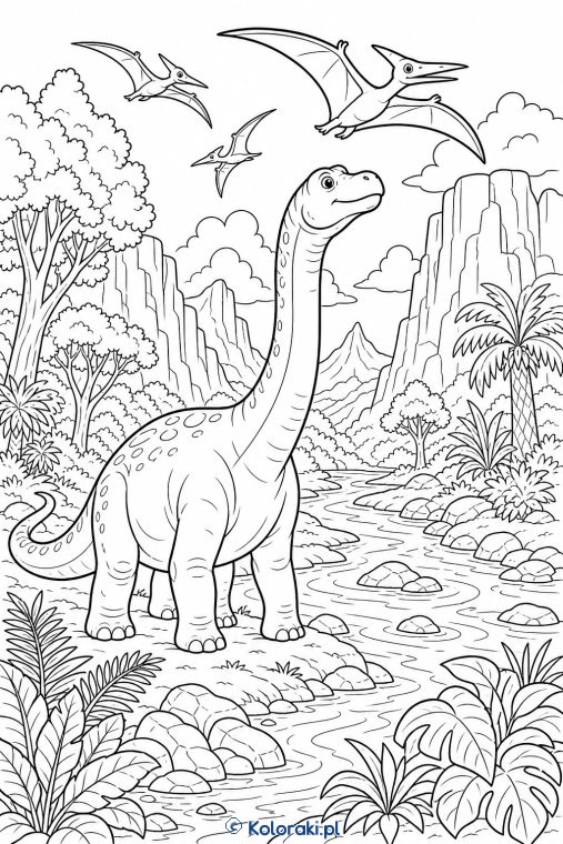 Brontozaur i pterodaktyle