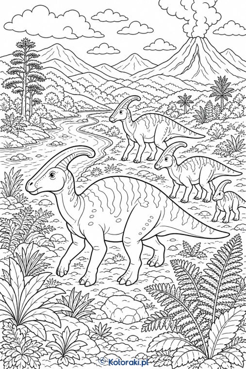 Parasaurolof podczas migracji