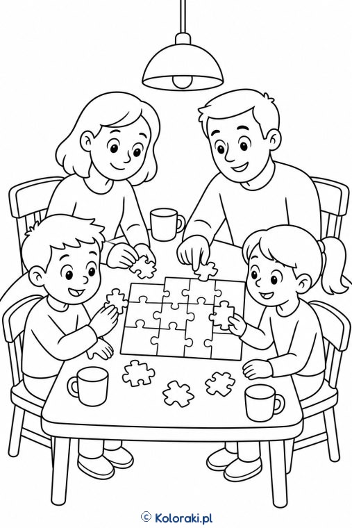 Wspólne układanie puzzli