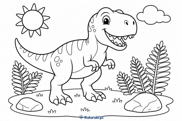Tyranozaur na spokojnej polanie