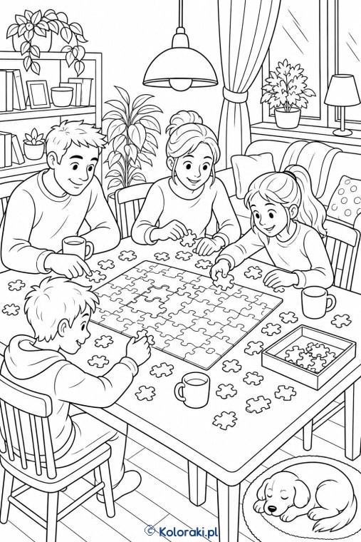 Wspólne układanie puzzli