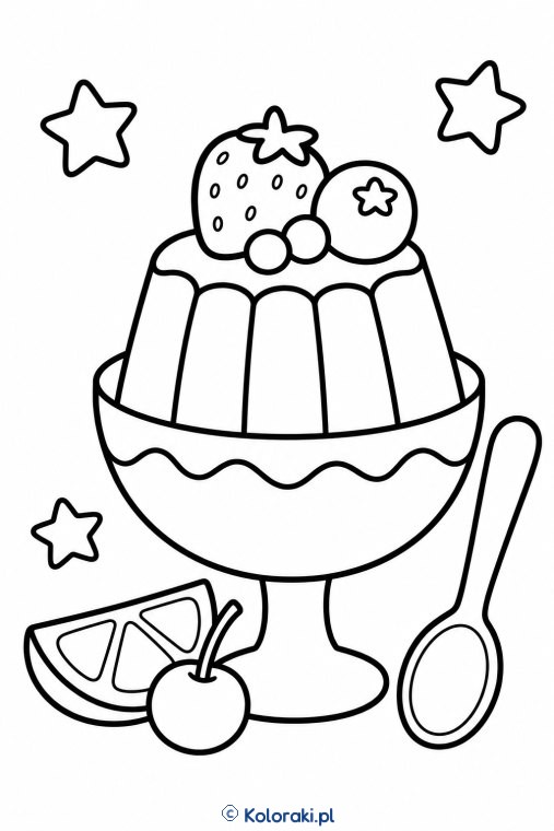 Pudding waniliowy z owocami