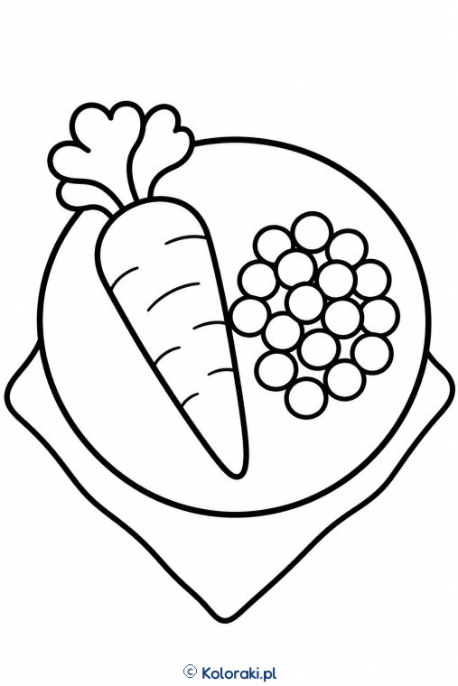 Pomarańczowa marchewka i groszek