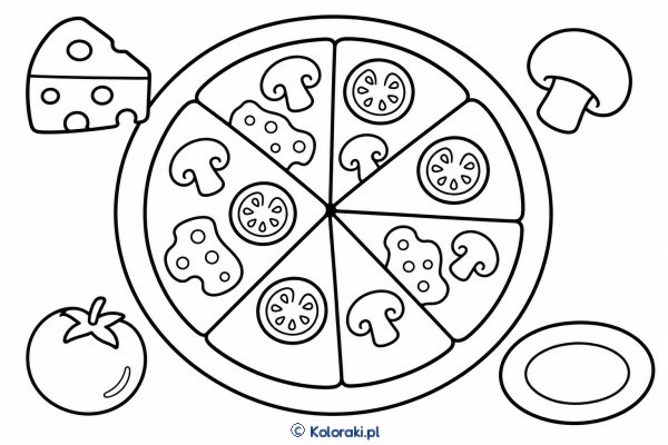 Pizza z wesołymi dodatkami