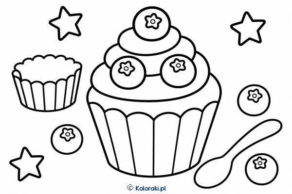 Jagodowa muffinka z kremem