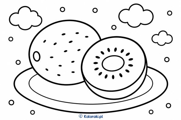 Kiwi z zielonym środkiem