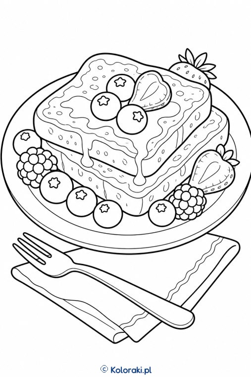Tost francuski z owocami
