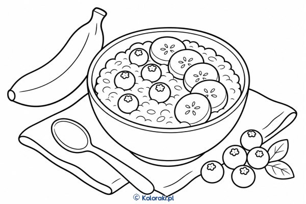 Owsianka z bananem i jagodą
