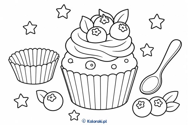 Jagodowa muffinka z kremem