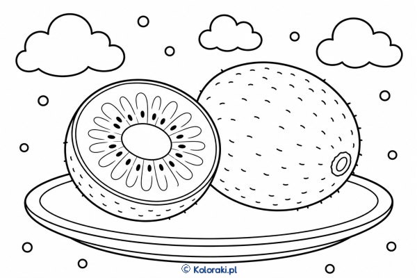 Kiwi z zielonym środkiem