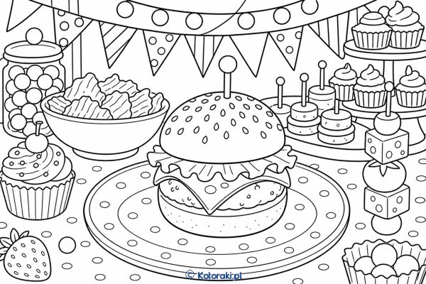 Mini burger na przyjęciu