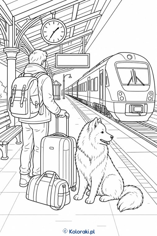 Bokser na stacji kolejowej – samojed