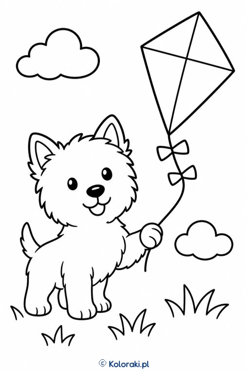 Piesek z latawcem – west highland white terrier