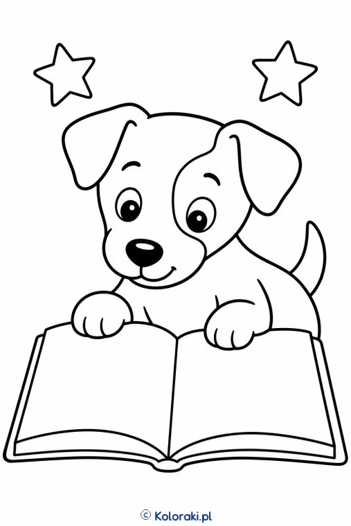 Piesek z książeczką – jack russell terrier