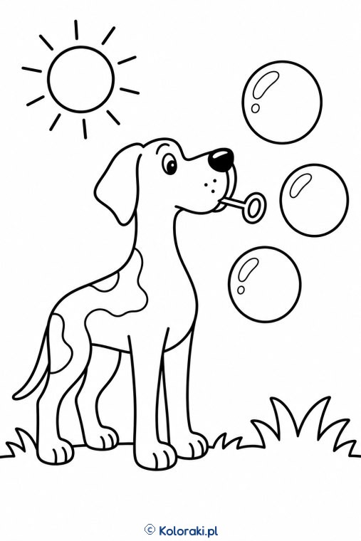 Piesek z bańkami – dog niemiecki