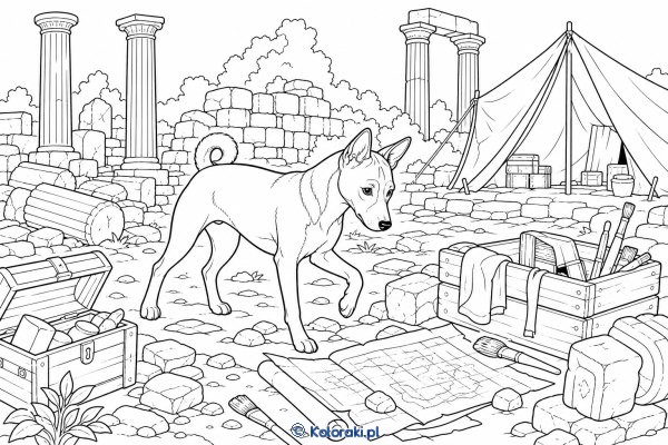 Basenji na wyprawie archeologicznej – basenji