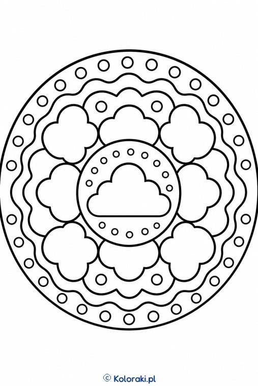 Mandala miękkich chmurek