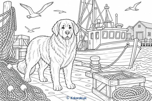 Leonberger na nabrzeżu – leonberger