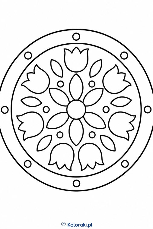 Rozeta małych tulipanów