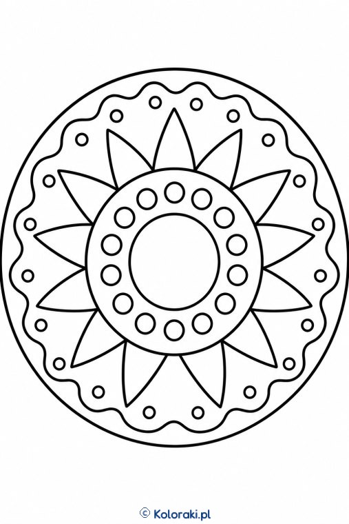 Mandala małego ogniska słońca